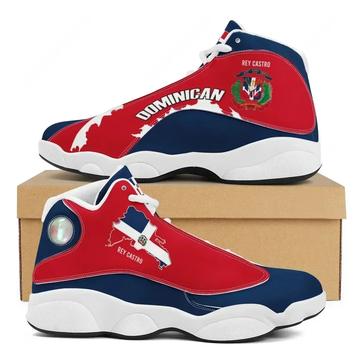 

DOMINICAN Flag Print Teens Lace Up Sneakers Casual Cozy Durable Running Shoes Outdoor Footwear Men's Boys Basketball Sports Shoe