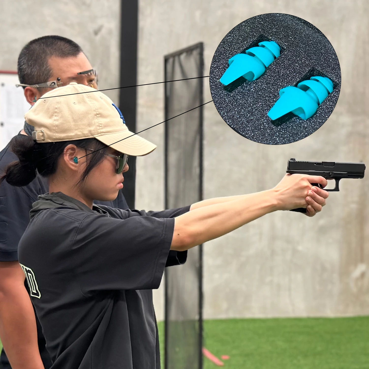 سدادات أذن للرماية 30 ديسيبل NRR لحماية السمع لنطاق الإطلاق والصيد والرماية، سدادات أذن قابلة لإعادة الاستخدام