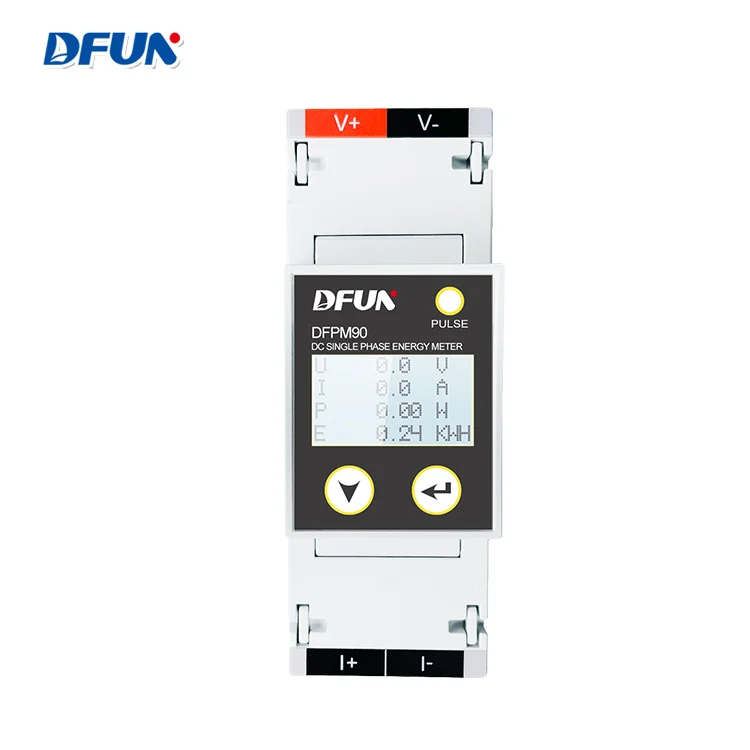 DFUN DFPM90 DC Single Phase Din Rail Meter for EV Charger Electric Power Meter