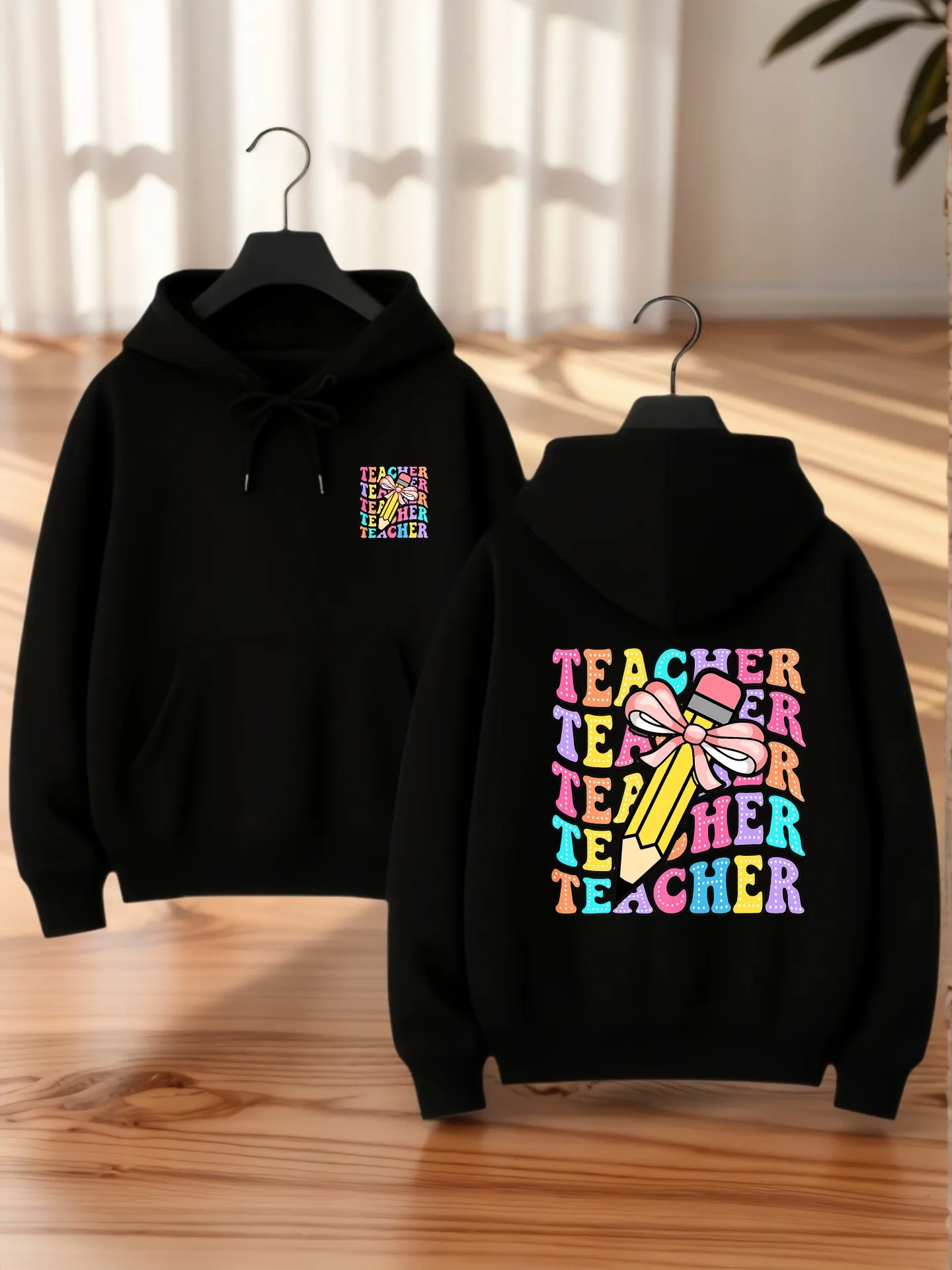 レディース グラフィック パーカー、ハート - 漫画プリント、Y2K スタイル、柔らかい生地、カジュアルな普段着、ティーン向け