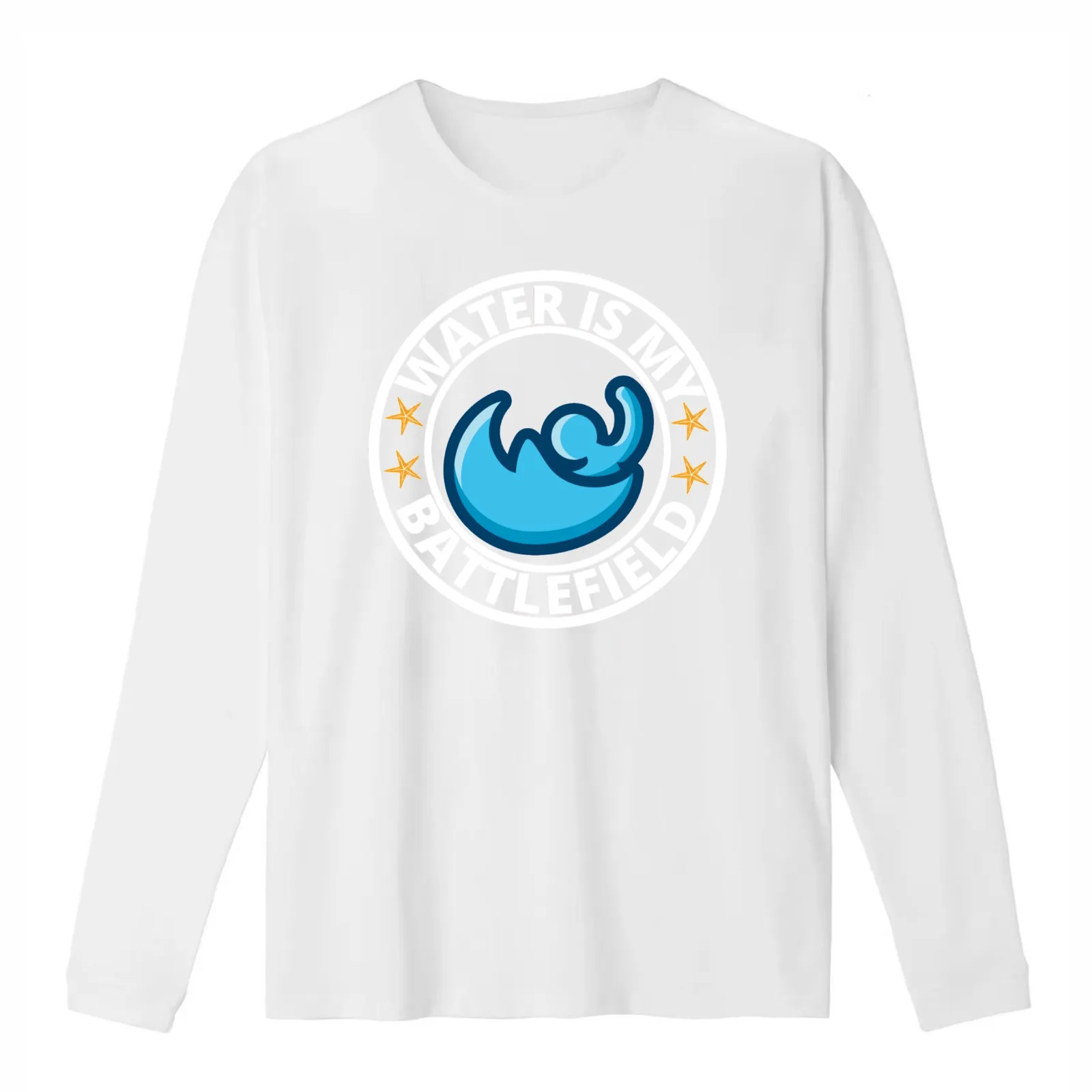 Water Is My Battlefield Swimmer T-Shirt Summer Casual Cotton Tee Oversized Streetwear Tops Vintage Graphic Print 100% Cotton