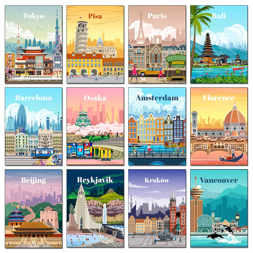 Travel Accessories London - City Landscape Diamond Painting Tokyo London