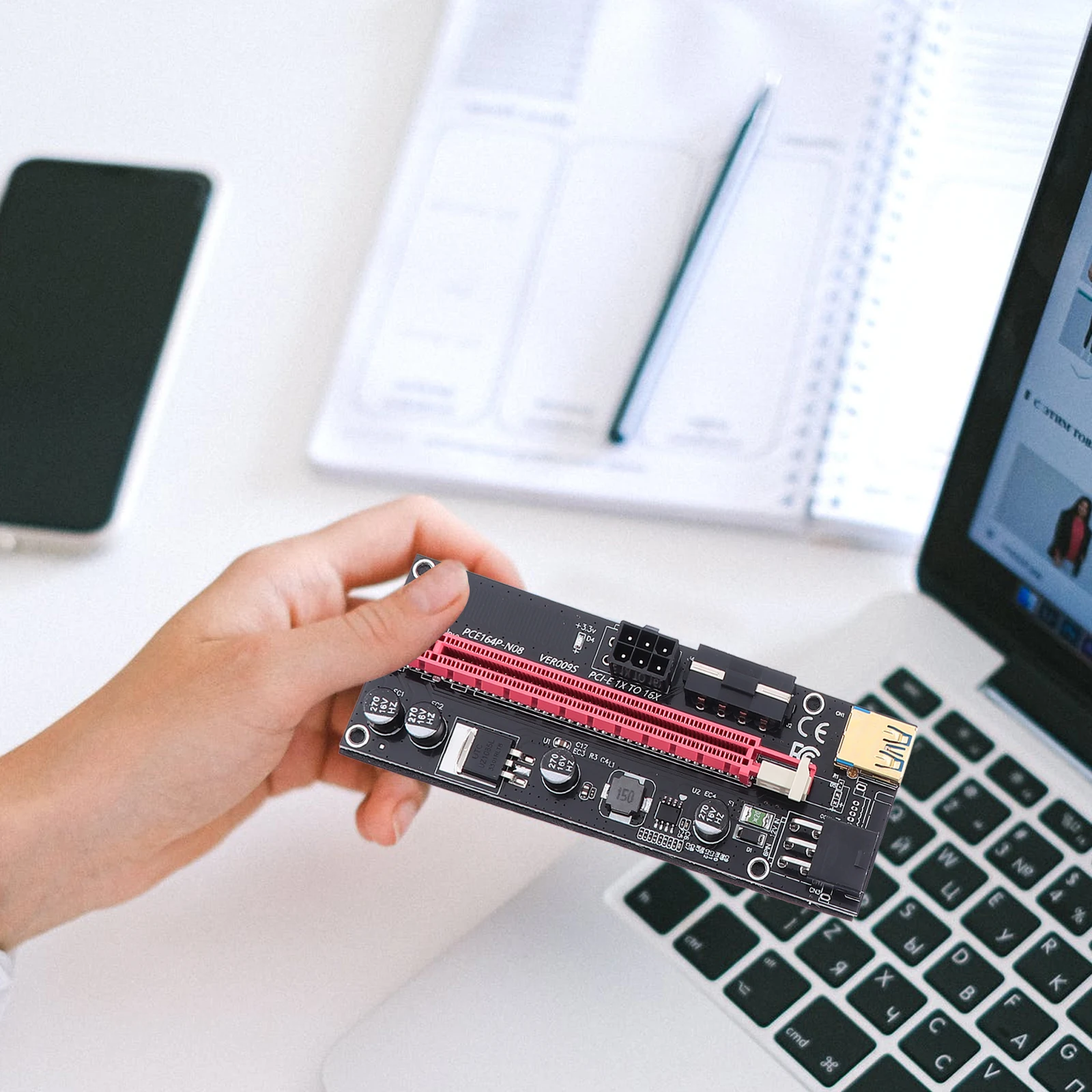 

Карта адаптера PCIE. Множественные видеокарты. Профессиональный кабель Express. Удлинитель из сплава PCI-E Riser.