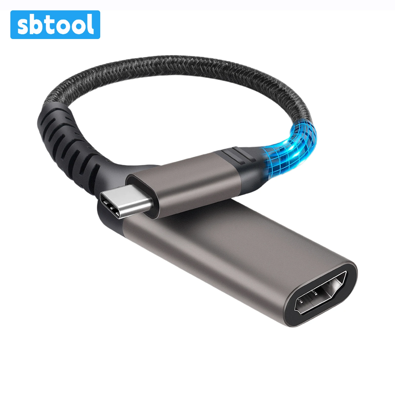 Type-C to HDMI-Compatible Cable High-Definition 4K Adapter Cable HDTV Cable Transfer Adapter