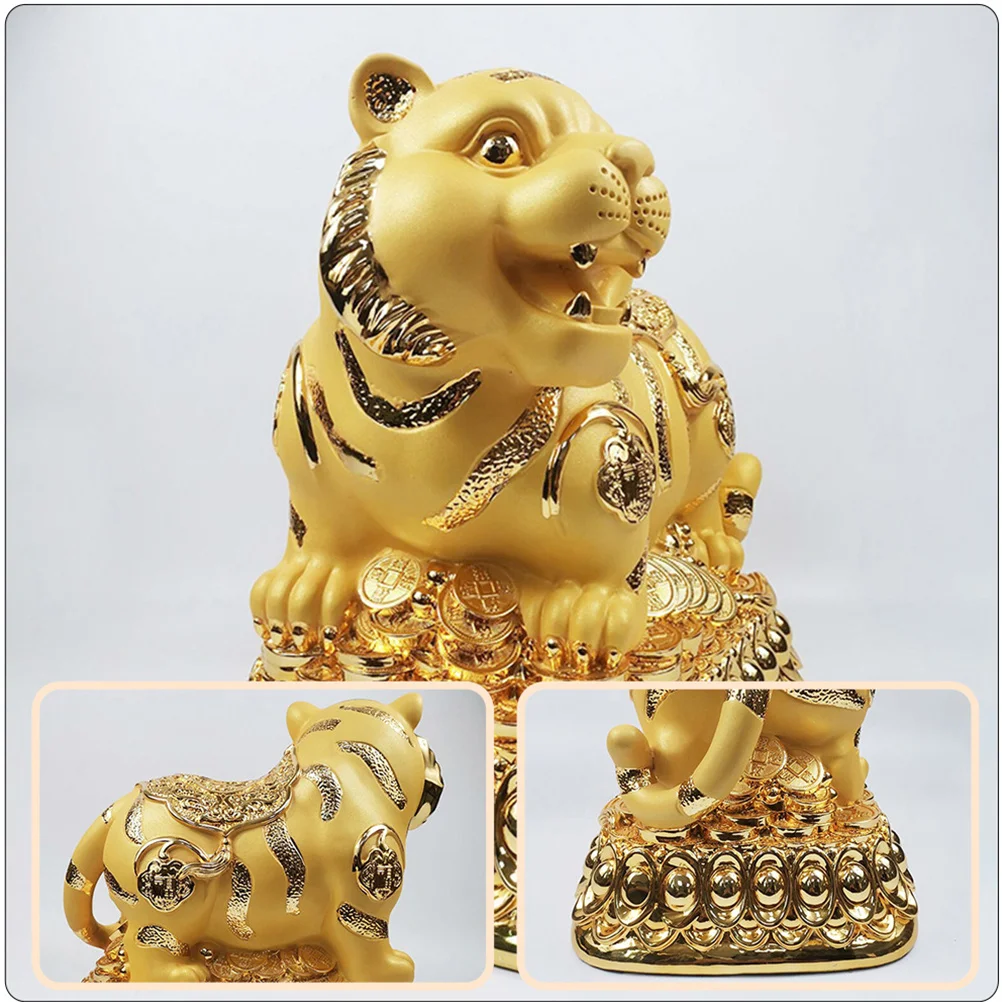 

Decorative Piggy Bank Creative Banks for Ornament Cartoon Tiger Money Shaped Coin