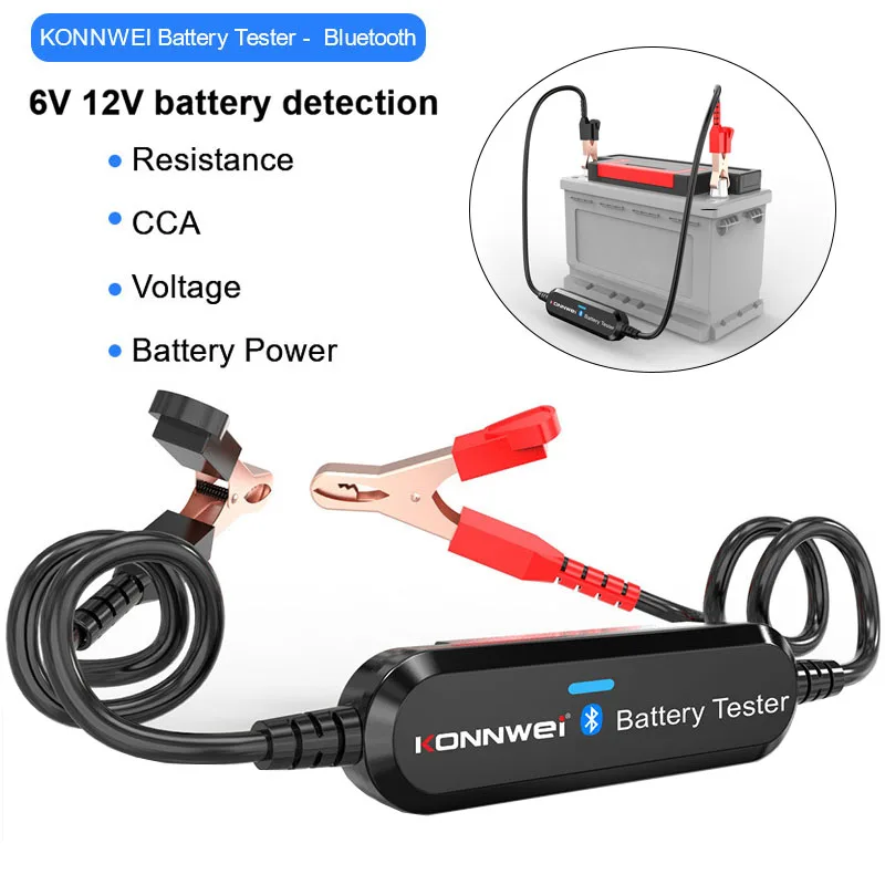 BK100 BK200 Tester akumulatora samochodowego Bluetooth 12V samochodowy Tester akumulatora kwasowego 100-2000 CCA 6V 12V analizator ładowania