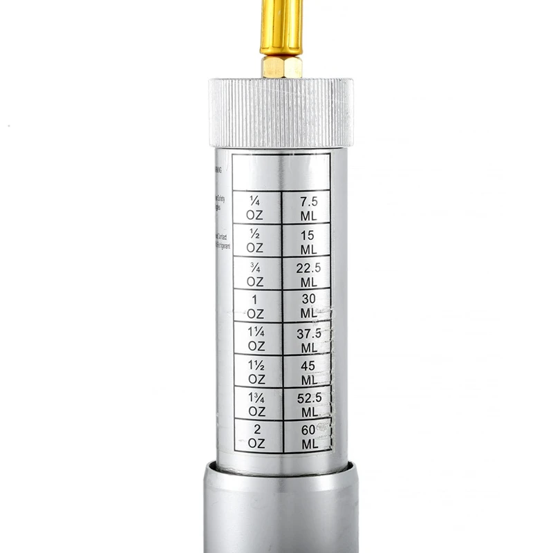 A/C Refrigeration Oil Filling And Replenishing Cylinder With 2 Quick Couplers 2 Oil Checkers