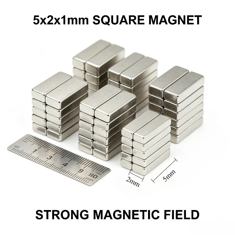5x2x1 mm Small Block Neodymium Magnet N35 5*2*1mm Permanent NdFeB Magnet for Fridge DIY Industrial 5*2*1mm