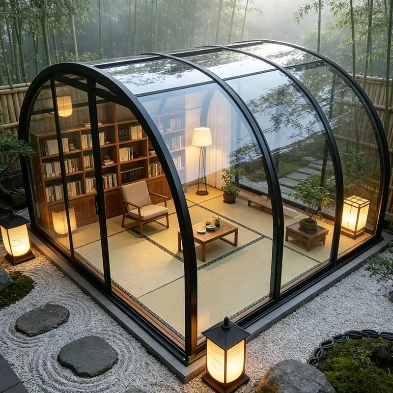 Multi-Purpose Aluminum Laminated Tempered Glass Sunroom Customizable Flexible Configuration Villa Residential Outdoor