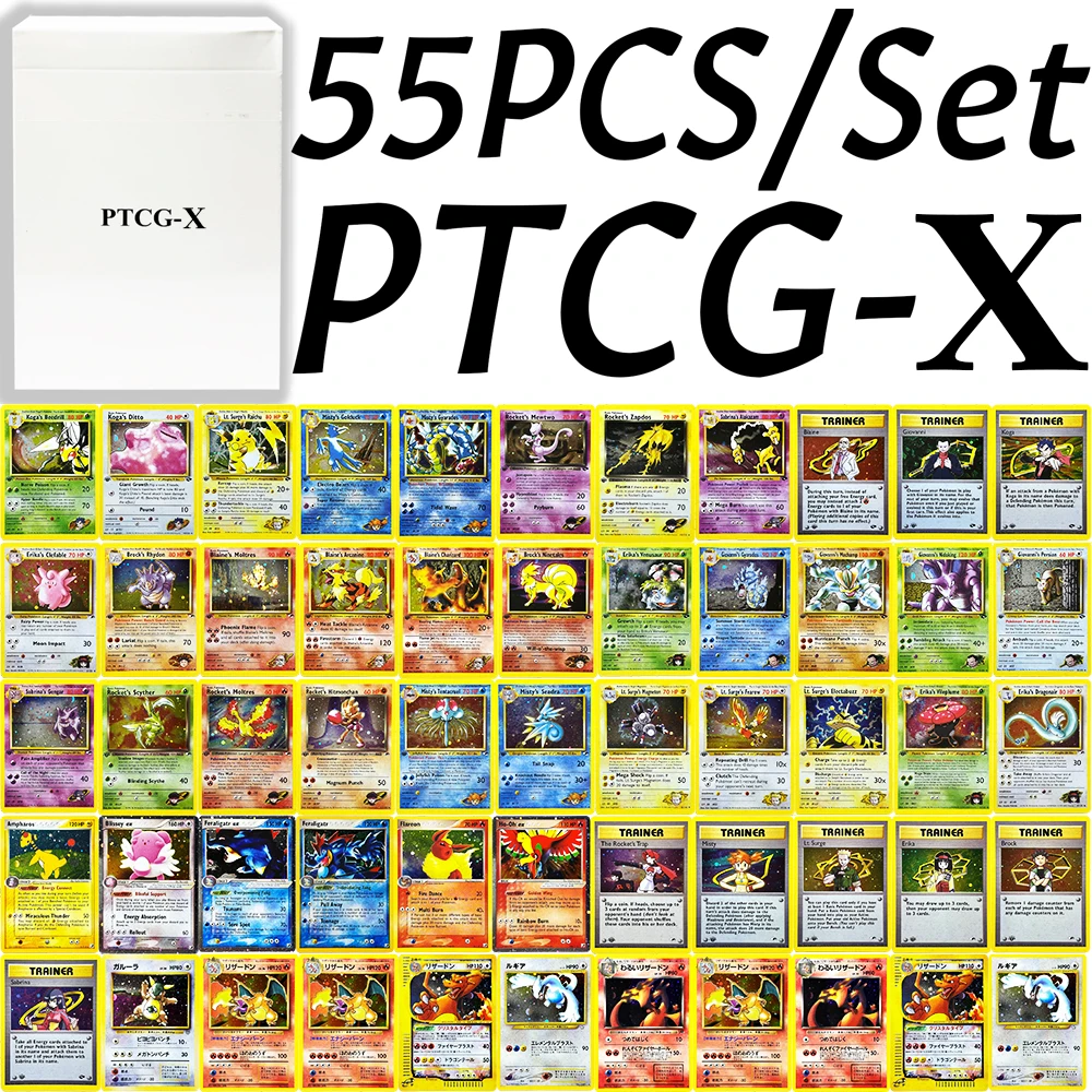 55-pezzi-scatola-pkm-ptcg-x-set-completo-di-carte-proxy-da-gioco-gym-heroes-g1-gym-challenge-g2-carte-foil-include-galar-charizard-lugia-giapponese
