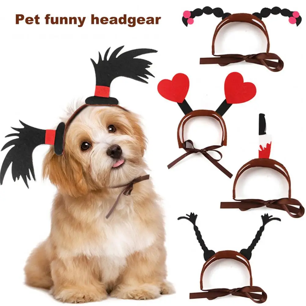 Halloween Dog Hairband，Pet Cosplay Party Hair Hoop，Dress-up Funny Headband，for Cats Dogs Parties Photoshoots，Costume Accessories