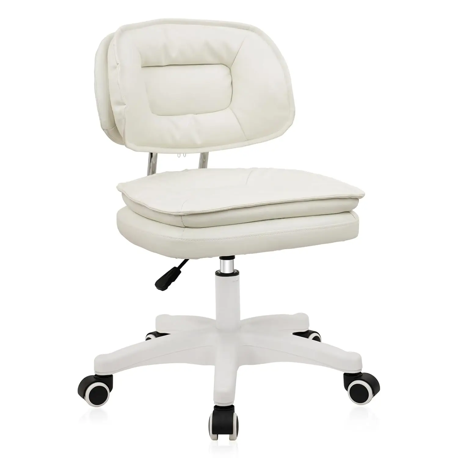 Kleiner Verstellbarer Rollhocker mit Rückenlehne 360° ° Drehbare Rollen Armlehnenloser Gepolsterter Spa-Salon-Massagestuhl, Maßanfertigung