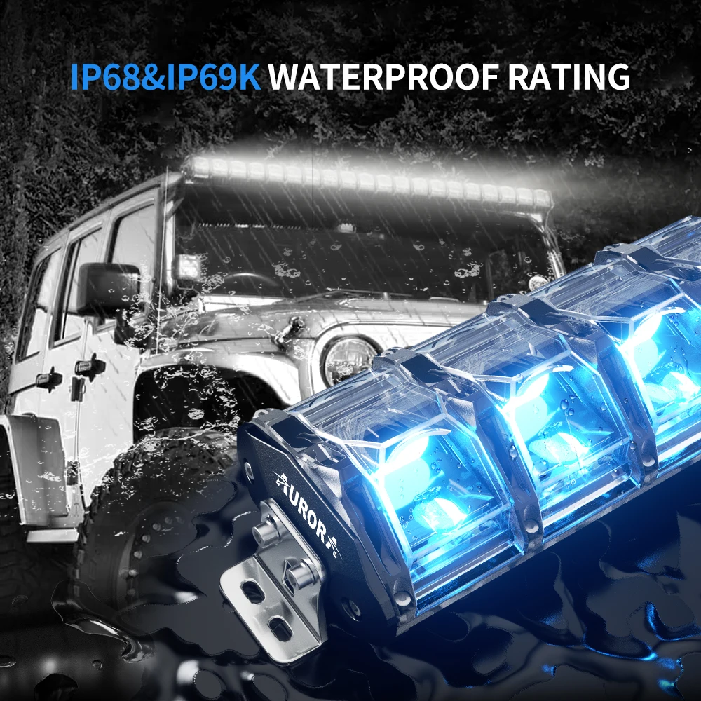 ATV&UTVChina First Multifunctional Evolve Light Bar Offroad 10 Inch LED RGB Light Bar