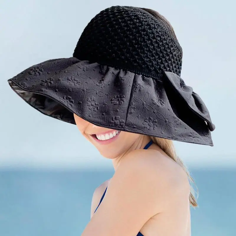 Womens Brimmed Sun Hat Printed Fisherman Beach Visor Hat Comfortable And Soft Outdoor Protective Hat For Holiday Beach Outing