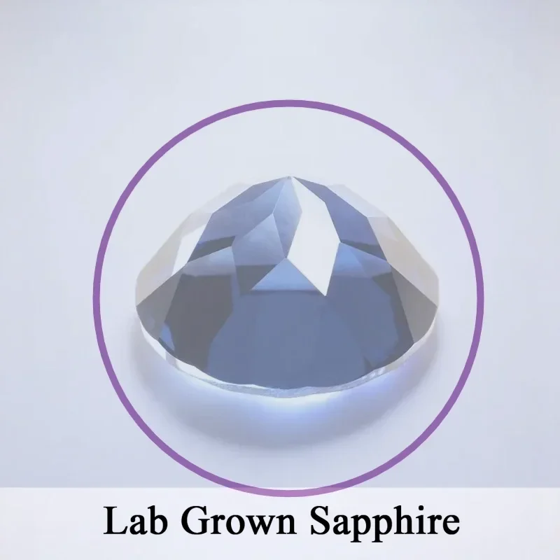 F-Lab Grown Sapphire Royal Blue Color Round Cut  AAA+Clarity  for Jewelry Setting&Custom Design Selectable  Certificate--M
