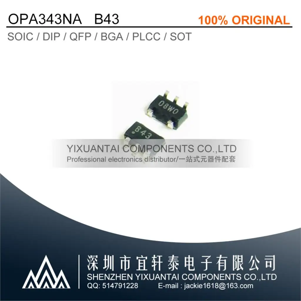 

10pcs/lot OPA343NA OPA343N OPA343 IC OPAMP GP 1 CIRCUIT SOT23-5 New Original Marking:B43