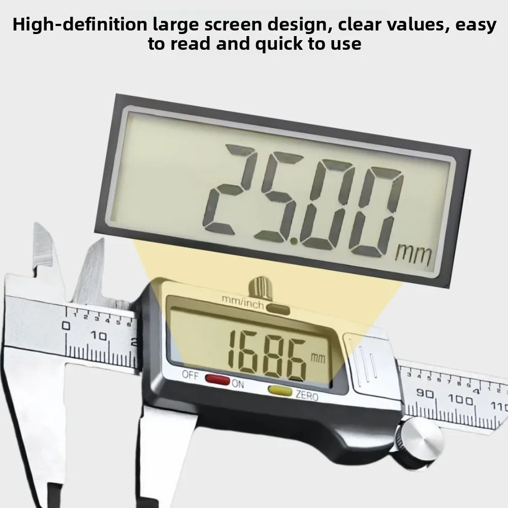 LCD Electronic Digital Caliper 0-150mm Inch/Metric Vernier Caliper Multi-purpose Digital Display Digital Ruler
