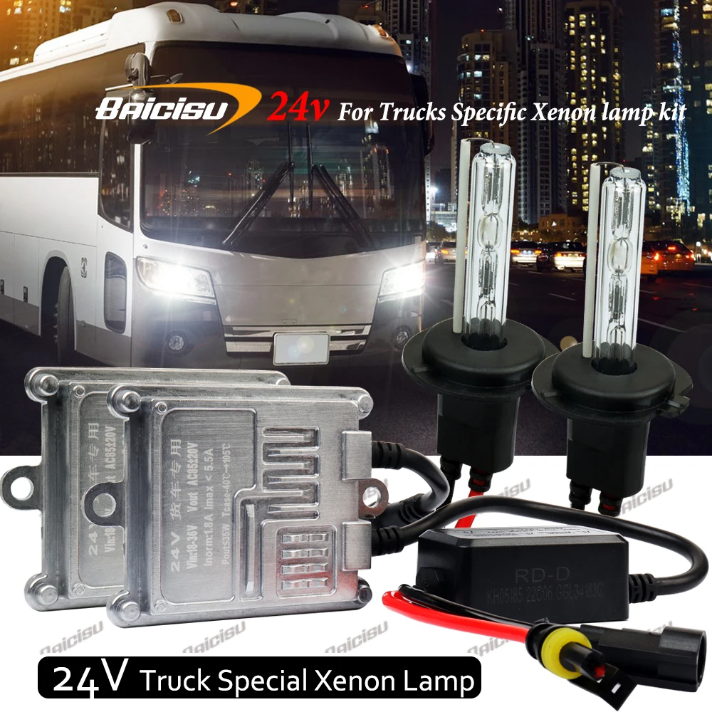 

24V 35W Truck special xenon lamp kit Slim Ballast H7 H3 H7 H8 H9 H11 9006 all colors 3000K 6000K 4300K 8000K