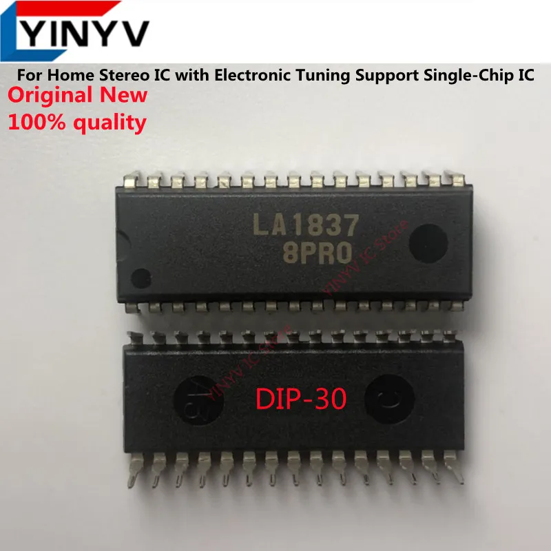 5Pcs LA1837 LA1837N DIP-30 For Home Stereo IC with Electronic Tuning Support Single-Chip IC Original New 100% quality