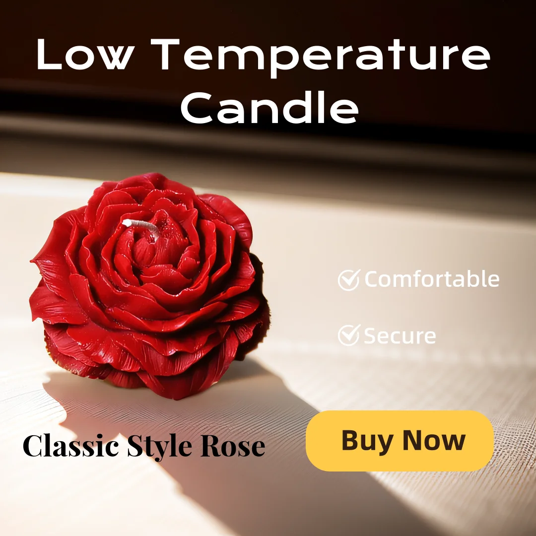 Car Aromatherapy Low Temperature Candle - Rose Shape Candle for Car Decoration, Drip Bed Flirting, Teasing, and Enhanced Desire