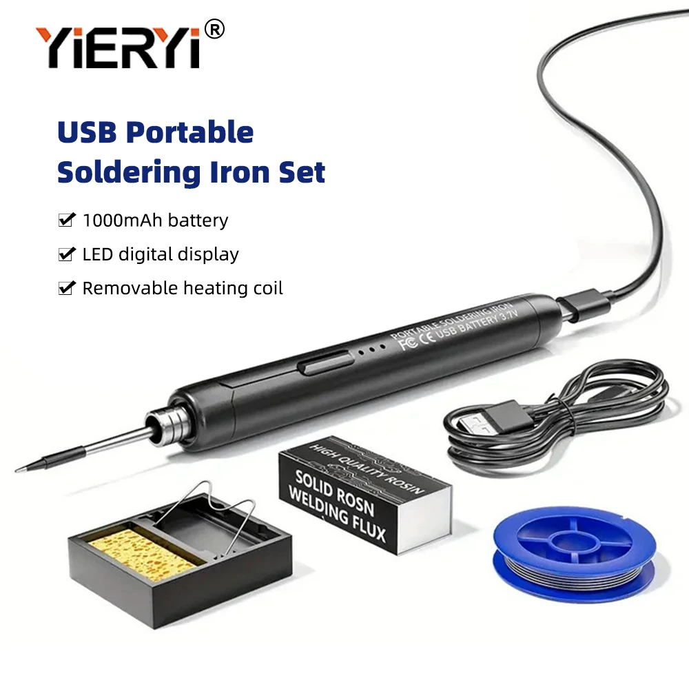 New Usb Rechargeable Soldering Iron 5V 8W Portable Mini Welding Pen 3 Gear Adjustable Temperature Fast Heating Repair Tool Kit