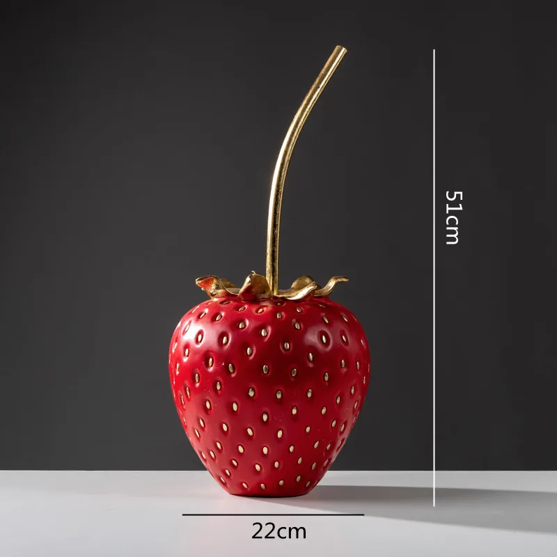 家の装飾のためのストロベリーフルーツディスプレイ,工芸品,金のイチゴ