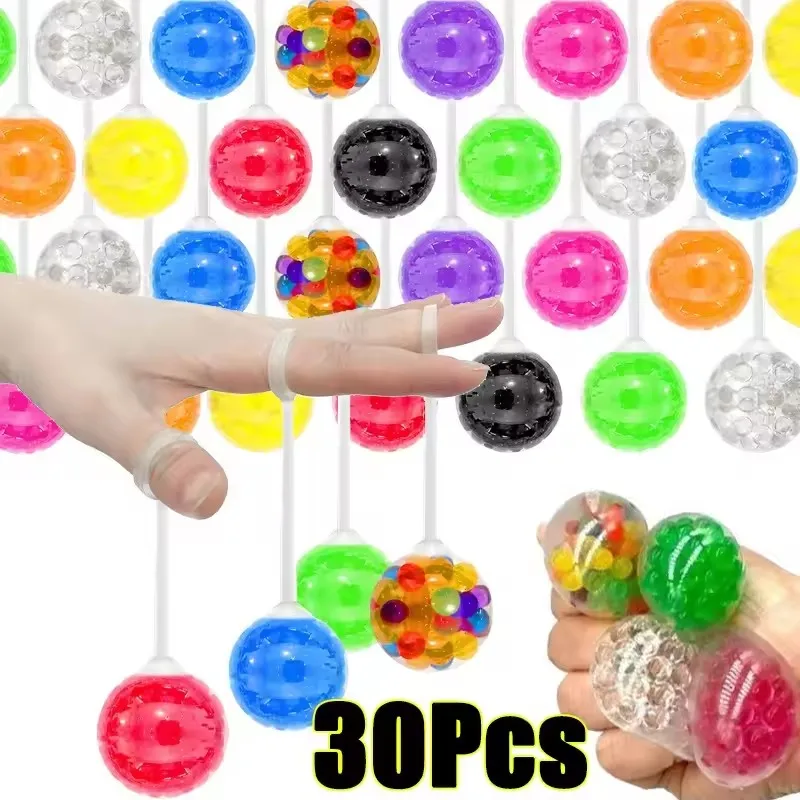 5-30 قطعة كرة ضغط ملونة مع حبل لينة اليويو الإجهاد الإغاثة ألعاب حسية للأطفال حفلة عيد ميلاد تفضل بيناتا حشو الهدايا #1