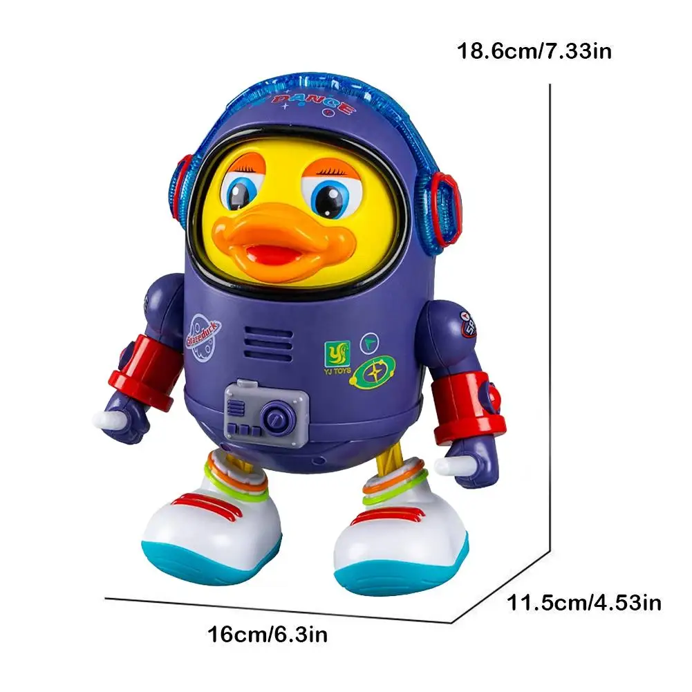 Giocattolo interattivo musicale per anatra per bambini, anatra spaziale danzante con luce musicale per regali di festa per ragazzi e ragazze ﻿