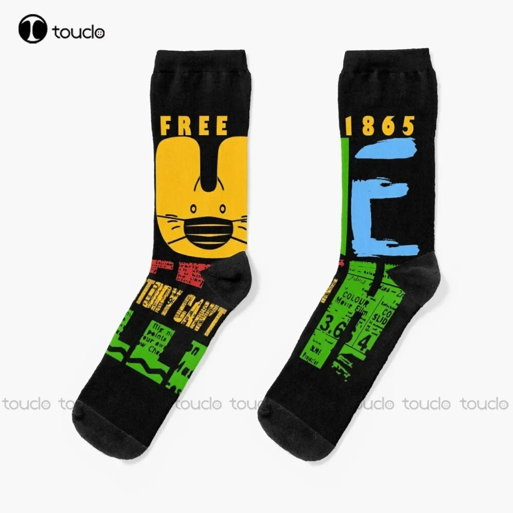 Free Since 1865 June Teen History Cant Be Fogotten Strange-Things Socks Boys Socks Funny Art Streetwear Colorful Cartoon Socks