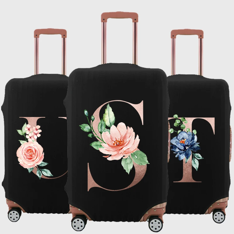 Luggage Cover Thick Elastic Luggage Protective Covers Print Wreath Series for 18-32 Inch Suitcase Covers Travel Accessories