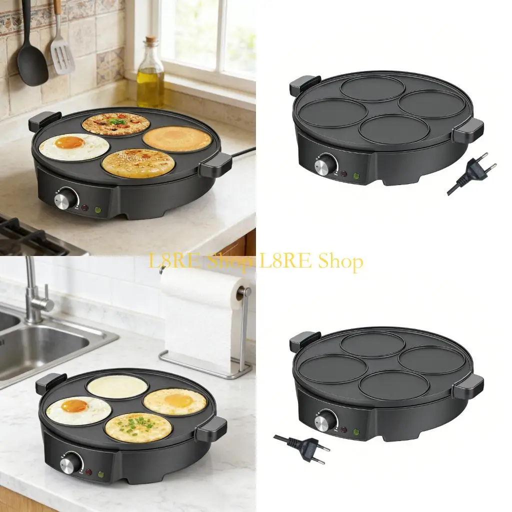 

L8RE Detachable 2 In 1 Crepe Maker Even Heating Ergonomic Grip Nonstick Griddle