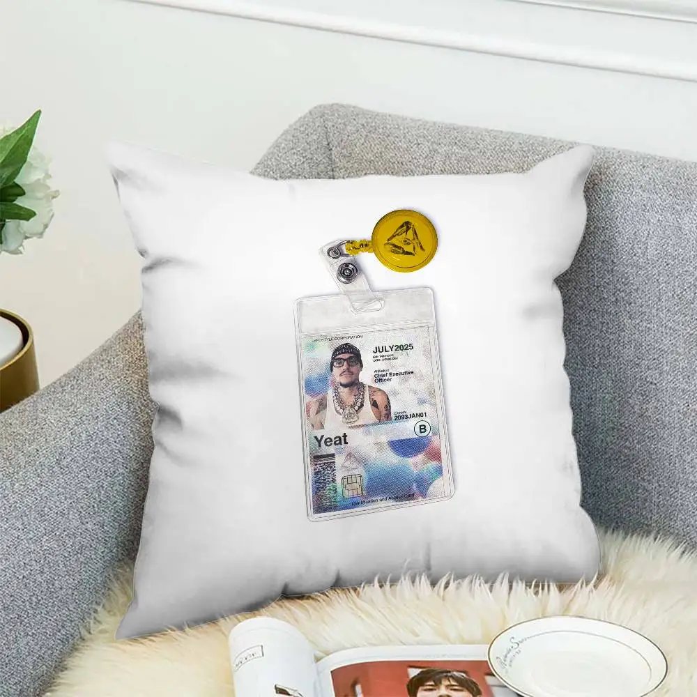 

Y-Yeat Pillow Case Album Case Sofa Decorative Home Double-sided Printing Short Plush Cute Cushion Cover