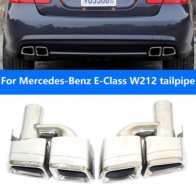 

Suitable for Mercedes-Benz E-Class W212 C-Class W204 exhaust pipe upgrade modification AMG 63 square mouth black muffler tip noz