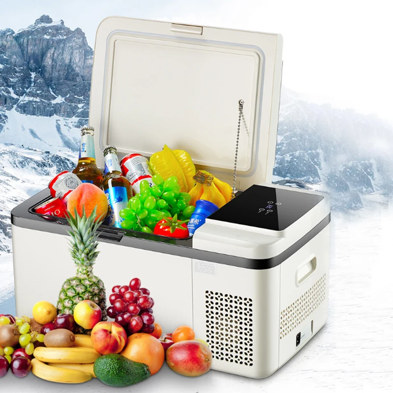 18L Car Refrigerator Freeze DC12V 24V AC220V Fridge Compressor for Home Picnic Refrigeration