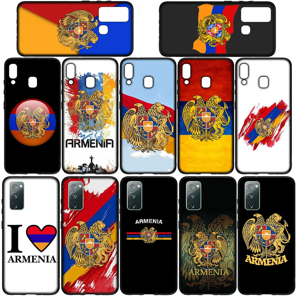 Armenians Flag Armenia Silicone Cover for Samsung Galaxy S24 S23 Fe Ultra Plus A55 A35 A24 A25 A15 A05 M55 M15 Casing Phone Case