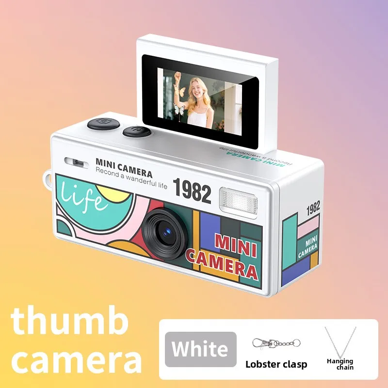 Mini Nieuwe Sleutelhanger Camera 1080P HD Digitale Camera Sleutelhanger Draagbare Retro CCD Digitale Camera Zak DV Videorecorder Flitslamp
