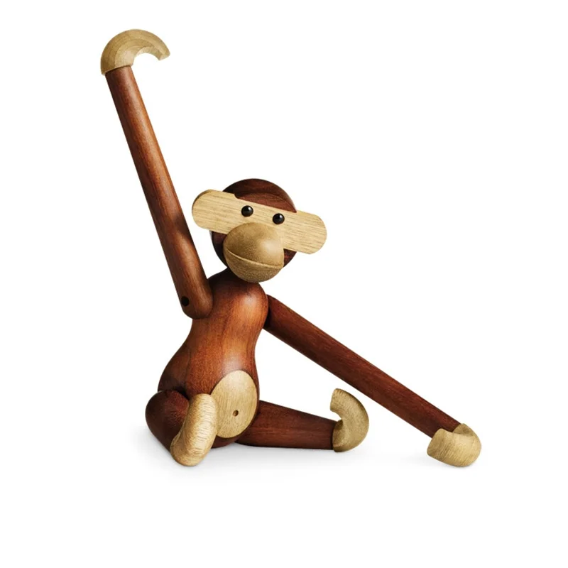 

Home Decor Wooden Monkey Ornaments Nordic Solidwood Livingroom Creative Puppets Modern Minimalist Handamde Crafts Gifts Figurine