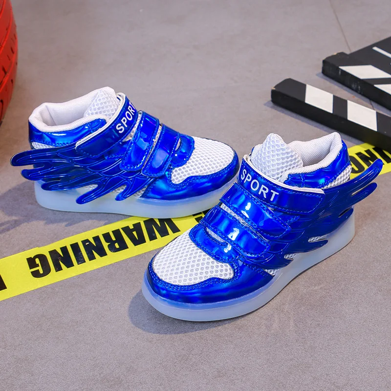 Zapatos luminosos para niños y niñas, zapatillas de malla con LED, novedad de primavera y verano, 2023
