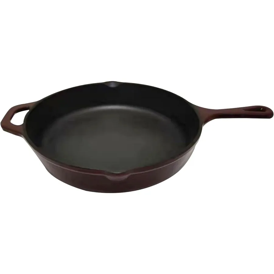 

Cast Iron Enameled Cookware (Skillet 12", Merlot)