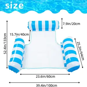 Inflatable water network for swimming, reclining water, floating mattress, pool party, ring toy, lounge bed 6 Main Sales Children's Buoy Pool - №1