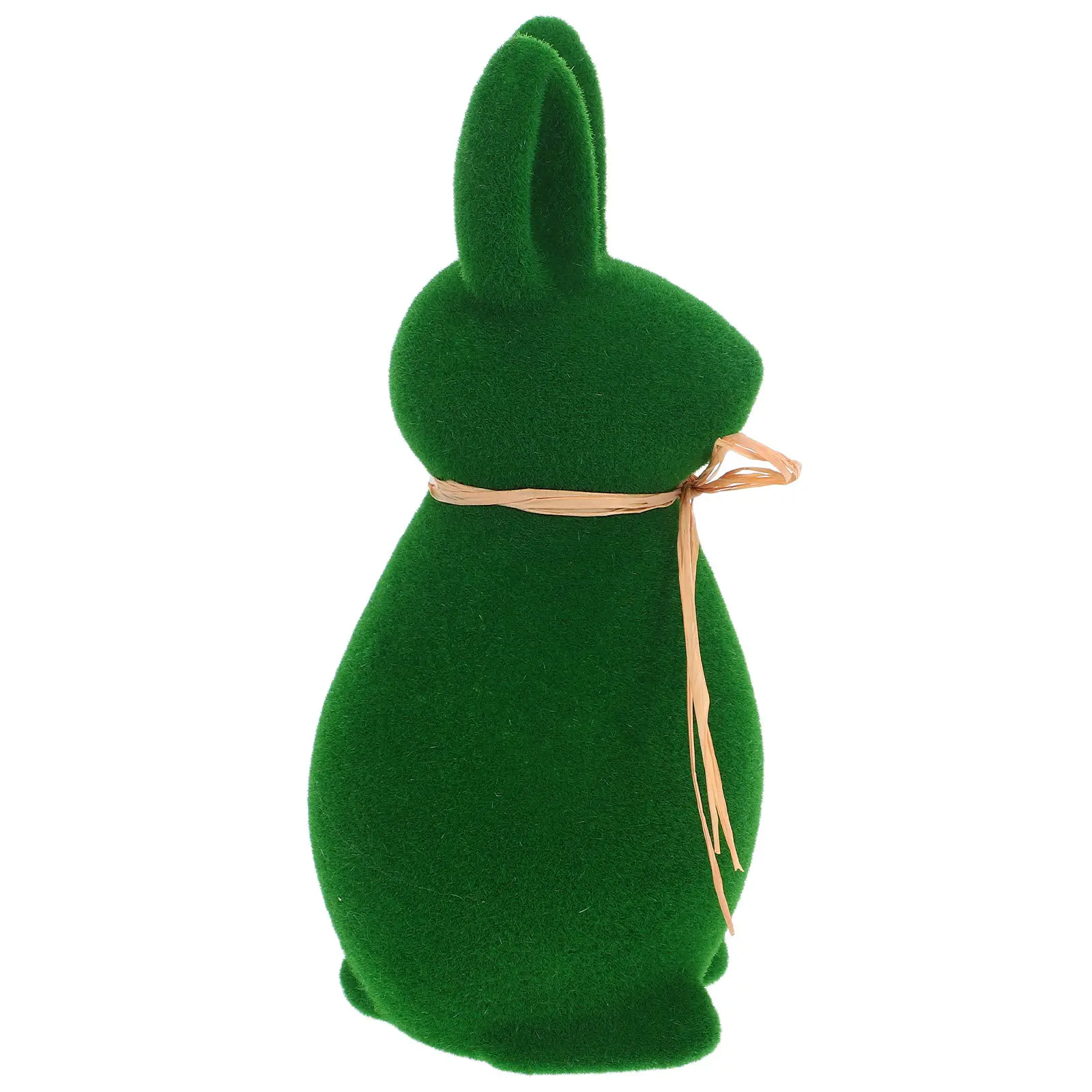 

Cute Flocked Rabbit Statue for Easter Garden Decor Outdoor Yard Holiday Celebration Spring Festive Party Home Tabletop