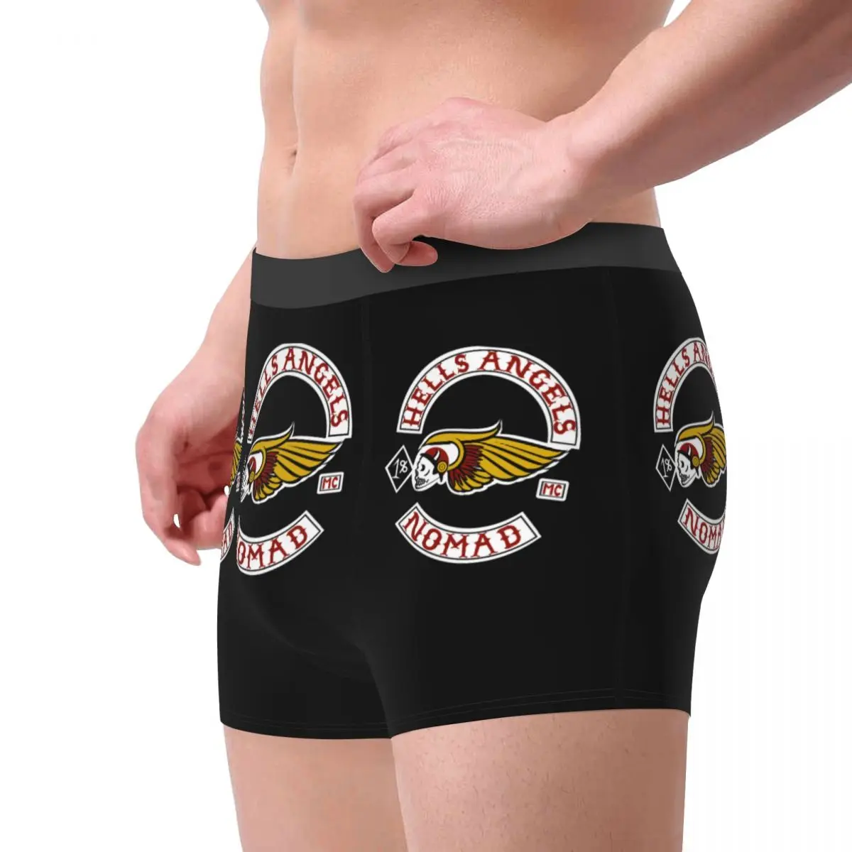 Custom Hells Angels Logo Boxers Shorts Mens Motorcycle Club Briefs Underwear Cool Underpants