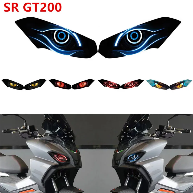 Motorcycle Headlight Sticker For Aprilia SR GT200 SR200 GT SRGT200 SRGT 2023 Head Light Pegatinas Guard Head Light Protection