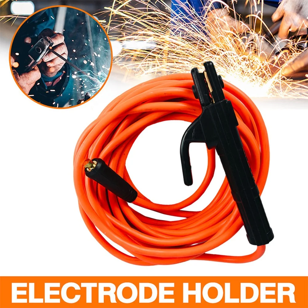 Electrode Holder with 7M 10M Welding Cable and Ground Wire for MMA Spark Welder Reliable Anti Drop Safety Grip