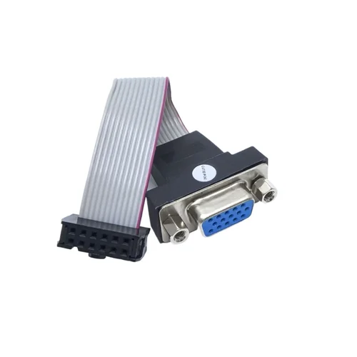 Imagen 1 del producto Placa gráfica de placa base, interfaz DB CRT VGA, FC-12P de 2,54mm, hembra de 12 pines a 15 pines, soporte de caja de Host, Cable de extensión GPU