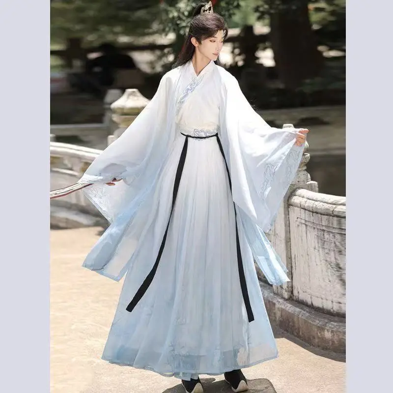 

Song Dynasty Fairy Martial Hanfu Men Women Traditional Chinese Weijin Period Clothing Students Stage Show Cosplay Costume HAN