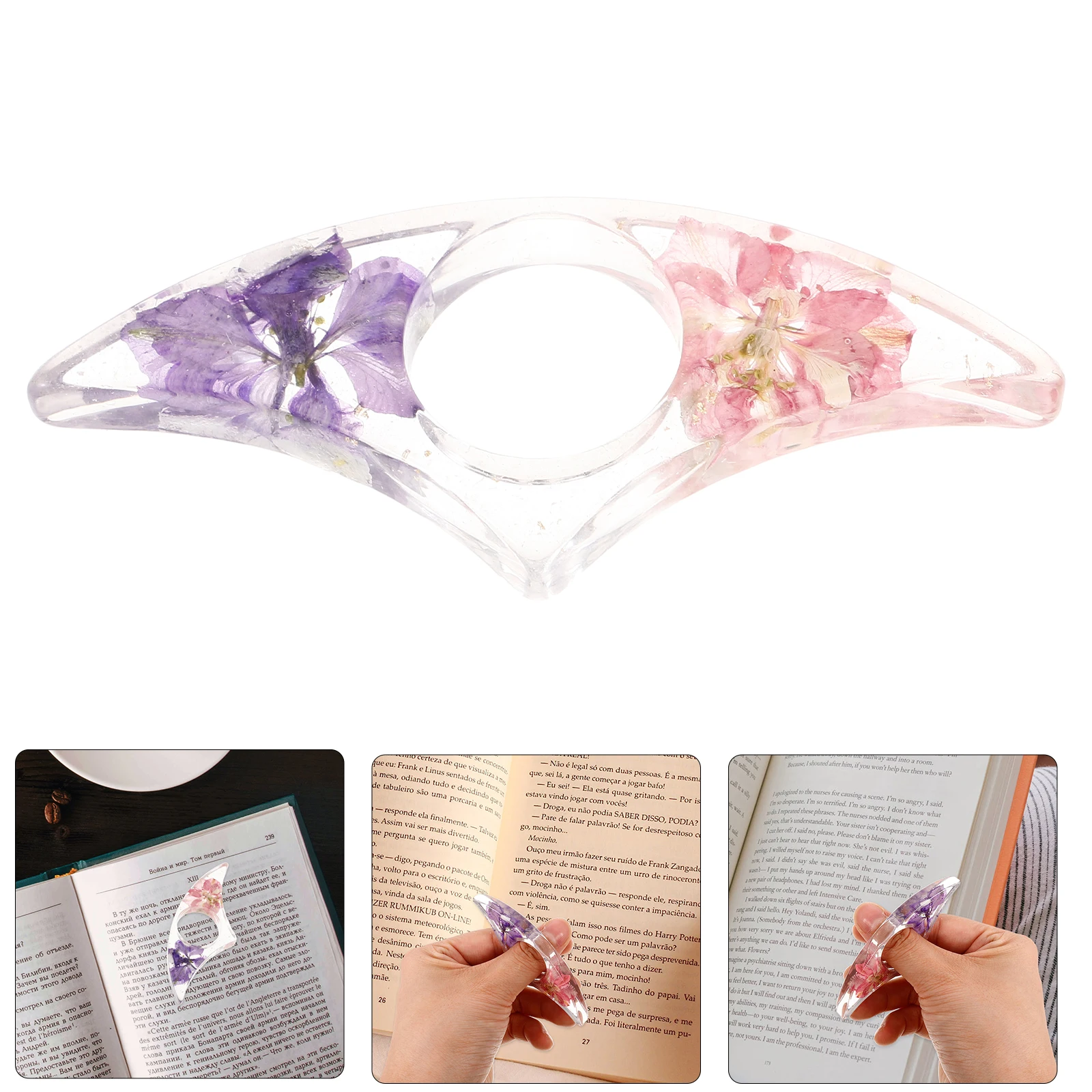 

Plastic Book Thumb Page Holder Bookmark Elegant Finger Bookmarker For Readers Book Lovers Gift Student Supplies