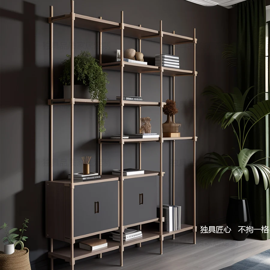 Bogu frame, solid wood Duobao Pavilion tea room display stand, tea set rack.