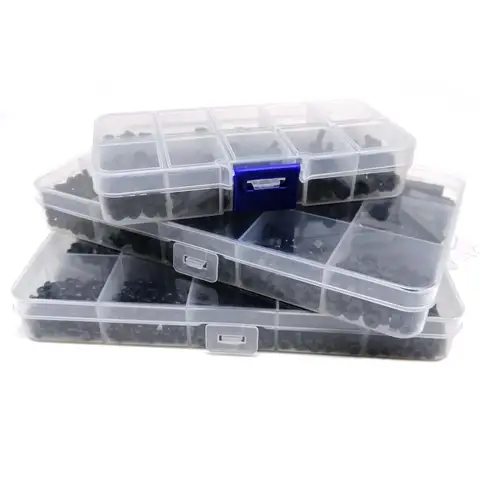 M2 M2.5 M3 M4 Black Plastic Nylon Insulated Hex Standoff Hexagon Pillar Spacer Column Screw Nut Washer Assortment Kit Set Box