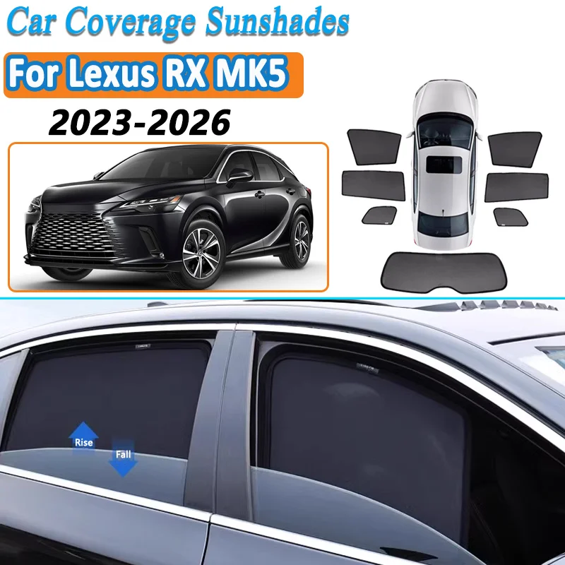

Car Mesh Shade For Lexus RX 350 350h MK5 2023-2026 Window Sunshades Sunscreen Privacy Curtain Auto Accessorie Sun Visor Mosquito